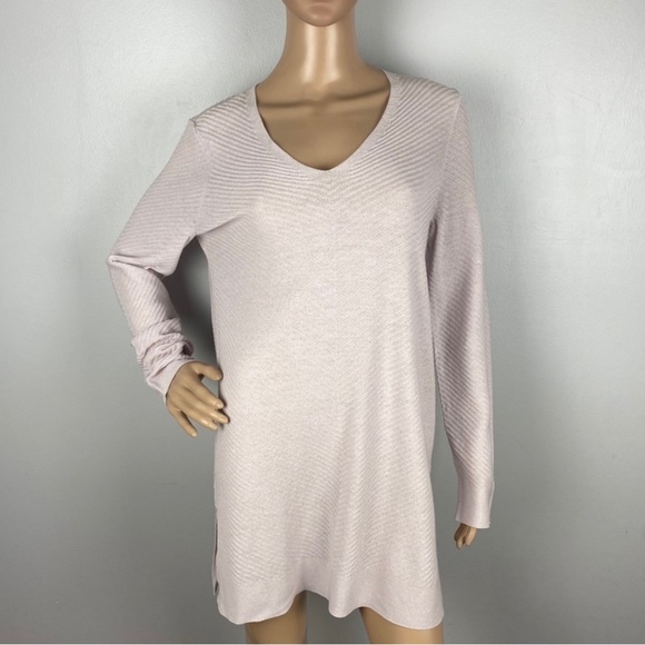 NEW EILEEN FISHER WOOL V-NECK TUNIC SWEATER - Picture 2 of 9